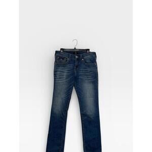 True Religion m Ricky Relaxed Straight Jeans Blue Denim Size 30 Women’s Mexico